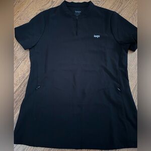 Black Lago Scrub Top Uniform Nurse Shirt Size Xs